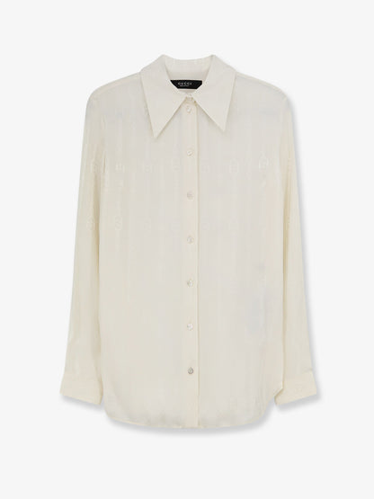 Camicia in seta con stampa iconica thumbnail