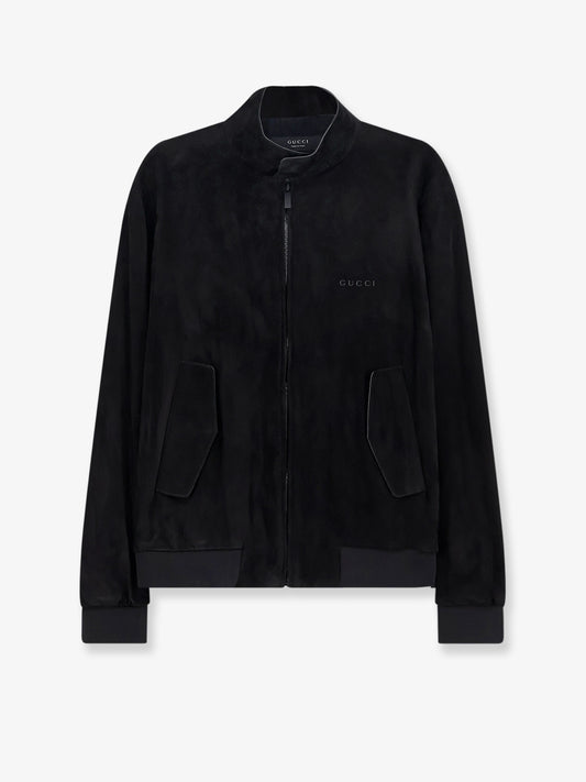 Bomber in suede