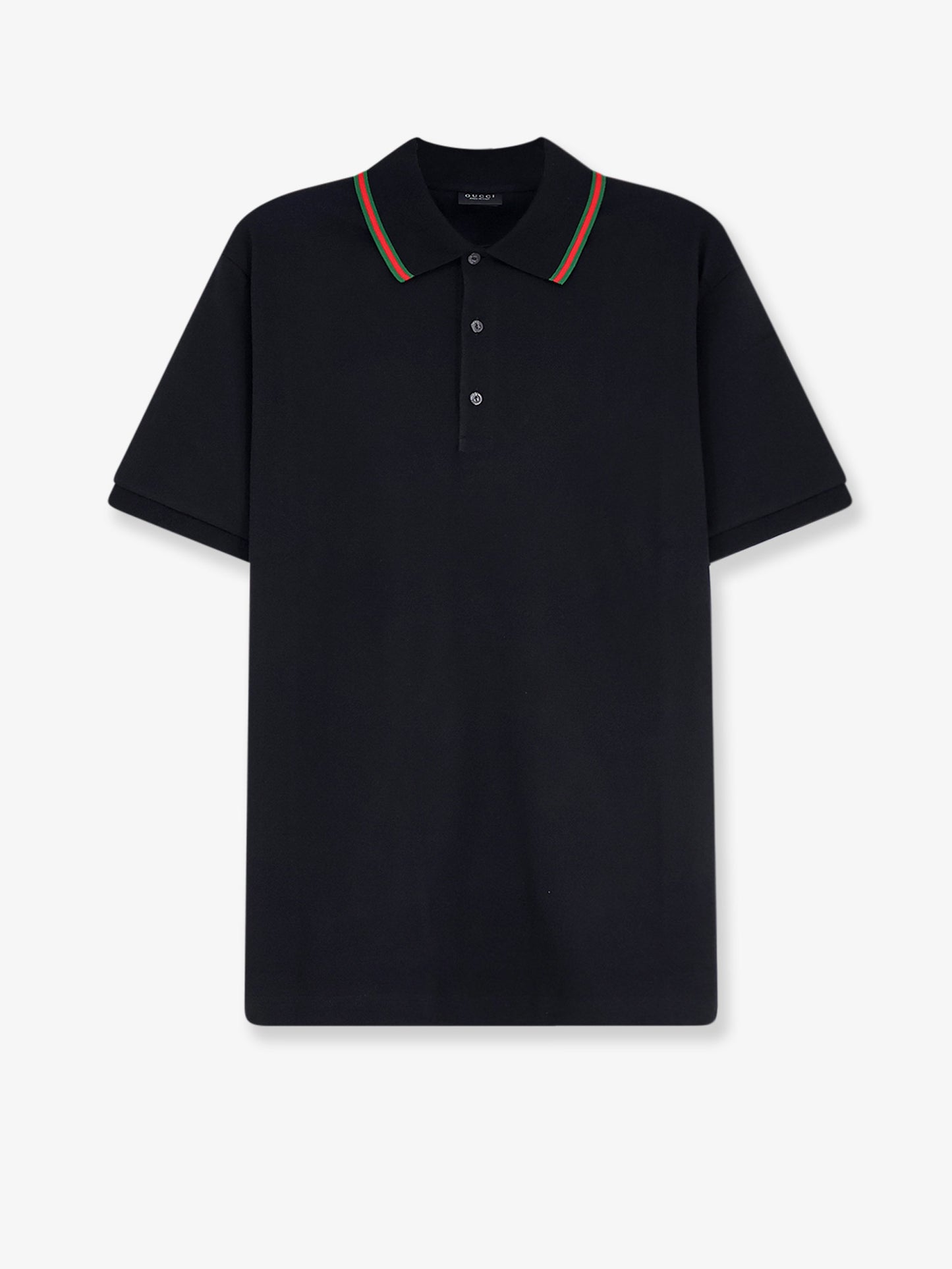 Cotton polo shirt with Nastro Web detail on the collar