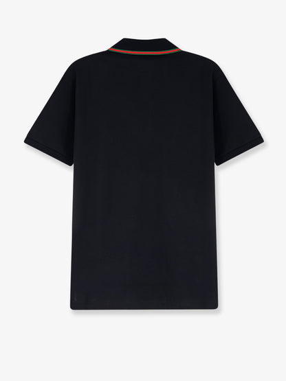Cotton polo shirt with Nastro Web detail on the collar thumbnail