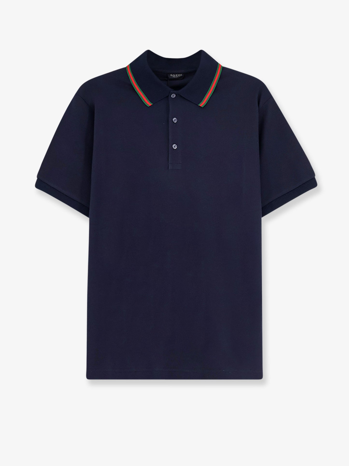 Cotton polo with Nastro Web detail on the collar