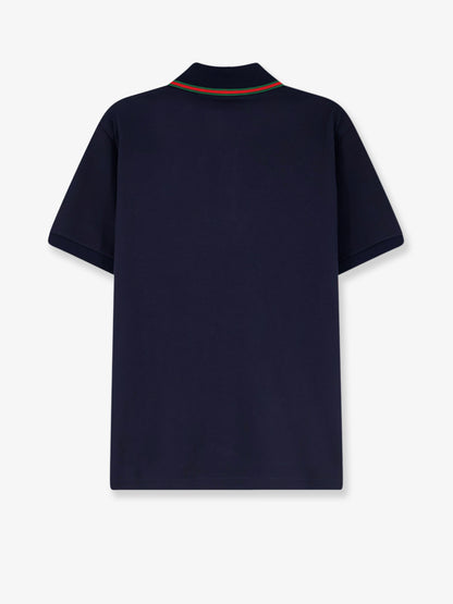 Cotton polo with Nastro Web detail on the collar thumbnail