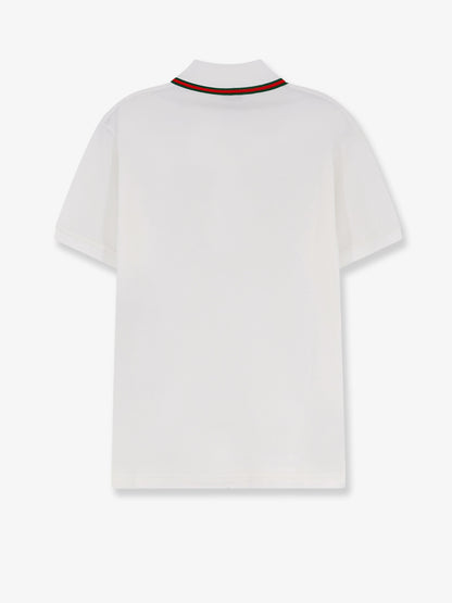 Cotton polo shirt with Nastro Web detail on the collar thumbnail