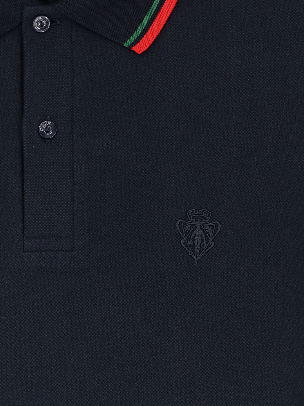 Cotton polo shirt with embroidered logo on the front