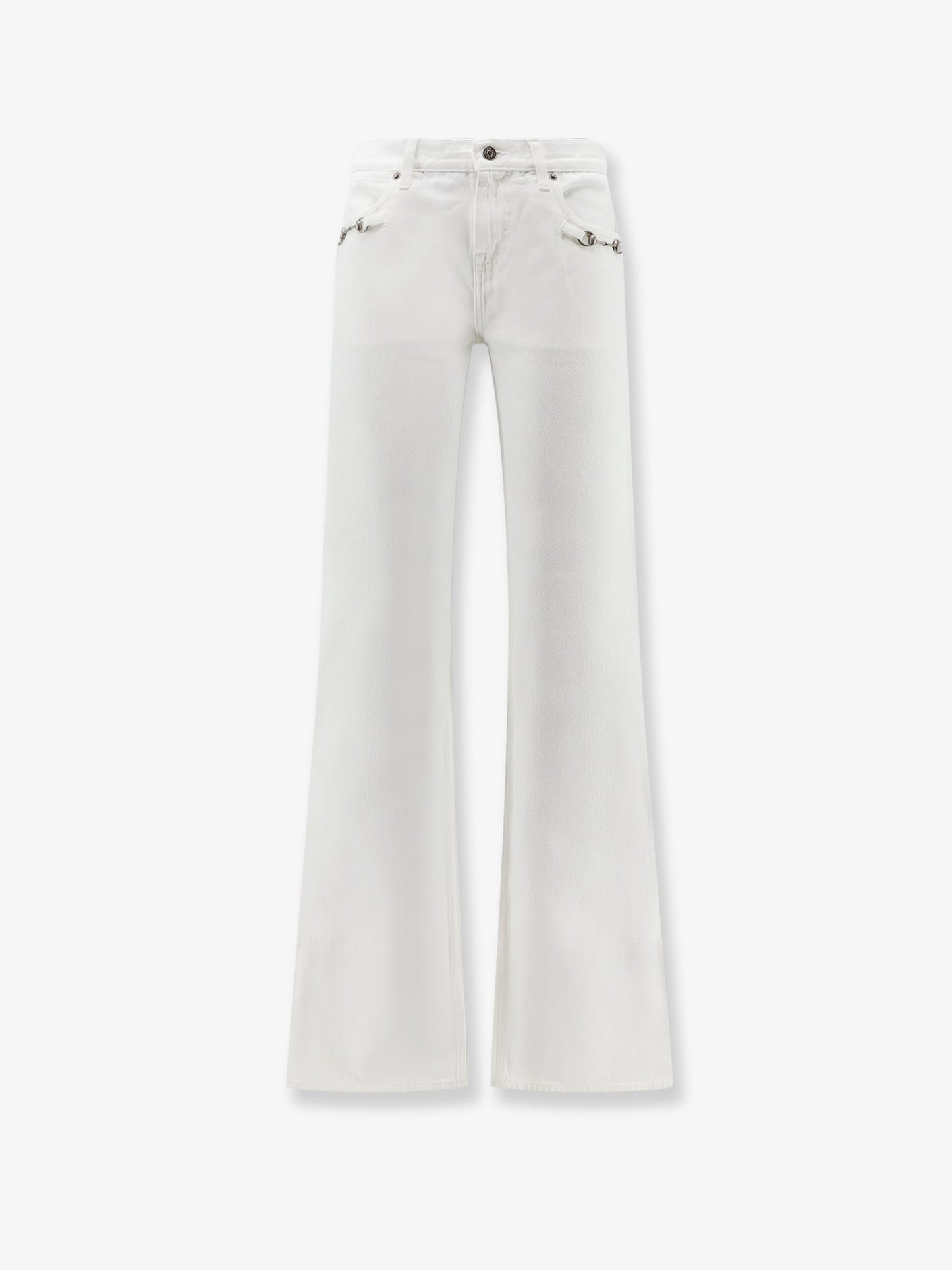 Cotton denim trousers with Hook