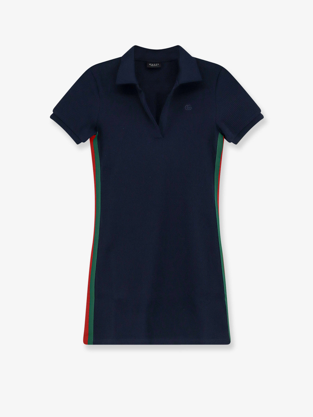 Ribbed cotton jersey dress with Web