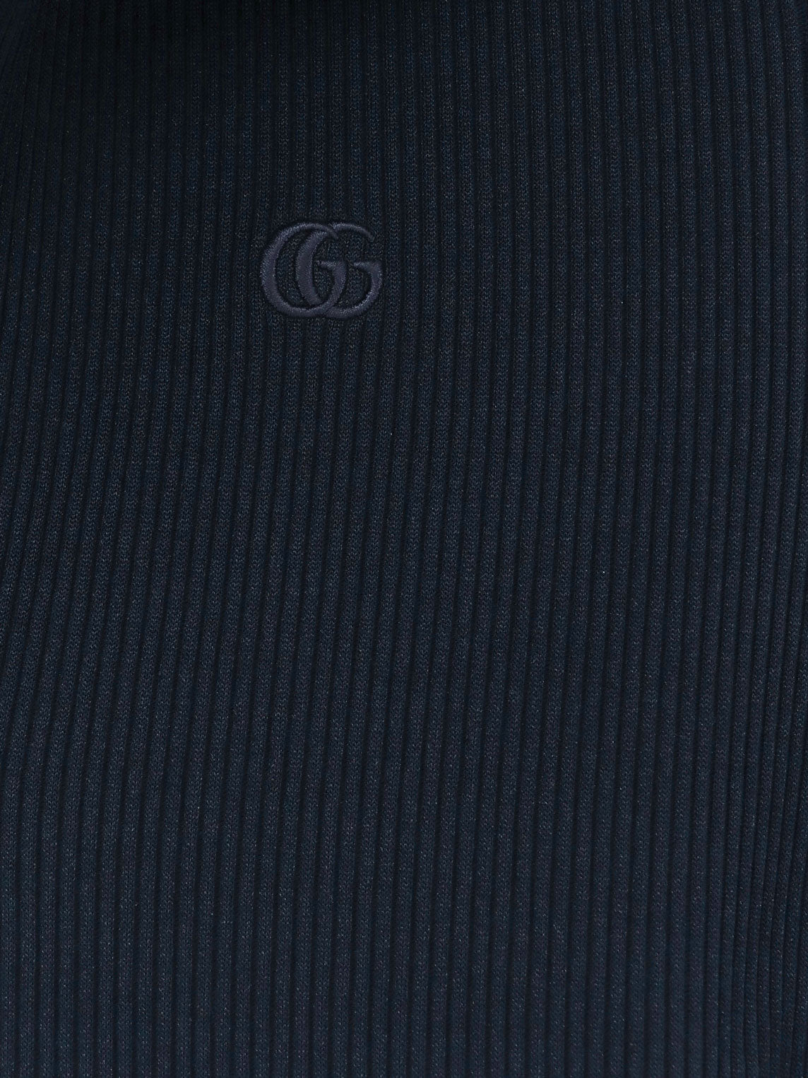 Ribbed cotton jersey dress with Web