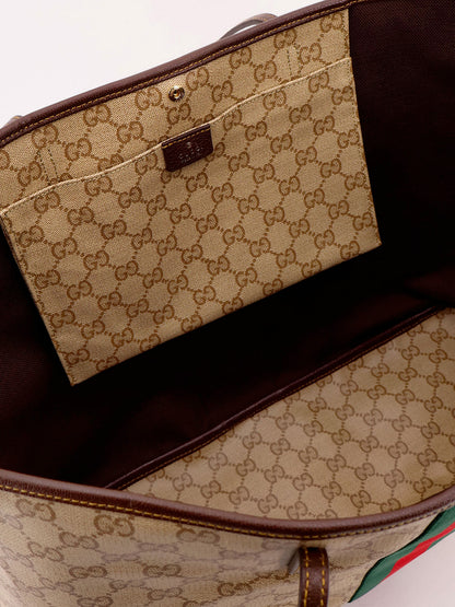 Borsa shopping Tribeca in tela spalmata con motivo GG thumbnail