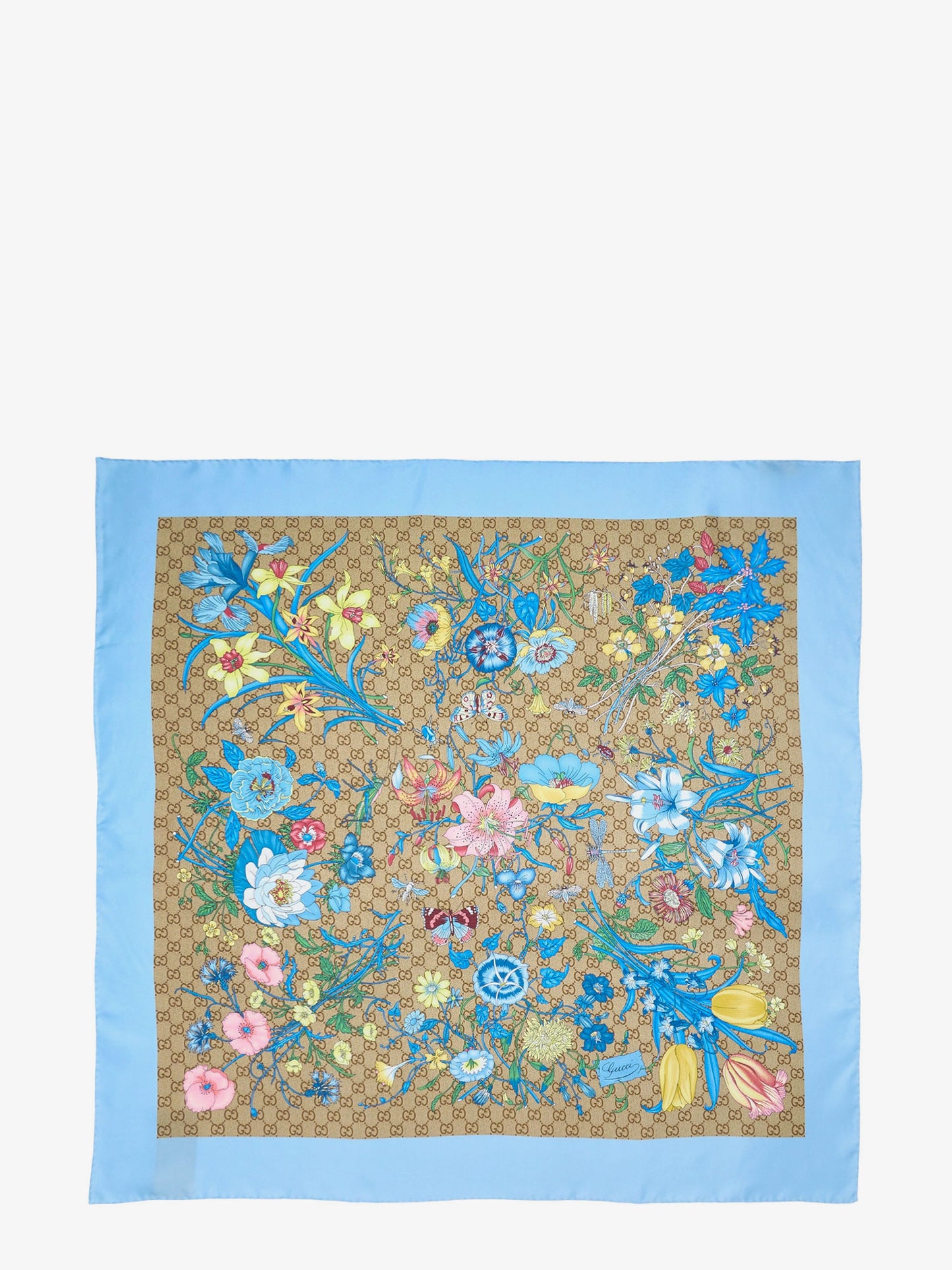 Light Flora silk foulard
