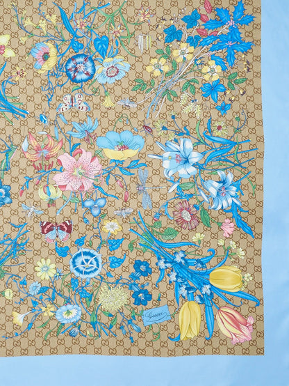Light Flora silk foulard thumbnail