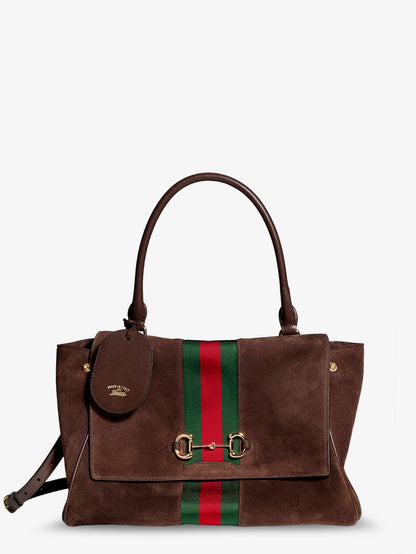 Paparazzo suede handbag with iconic Web Detail on the front thumbnail
