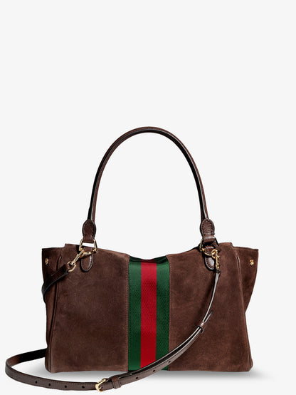 Paparazzo suede handbag with iconic Web Detail on the front thumbnail