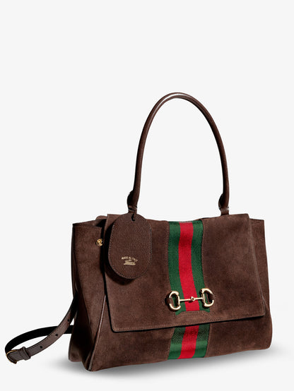 Paparazzo suede handbag with iconic Web Detail on the front thumbnail