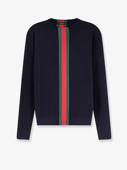 Cotton sweater with Nastro Web inlay thumbnail