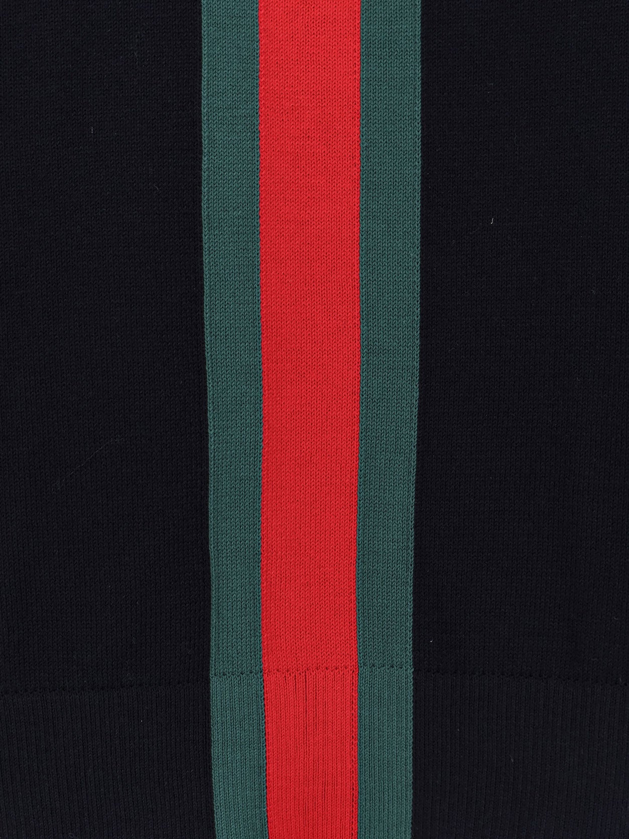 Cotton sweater with Nastro Web inlay