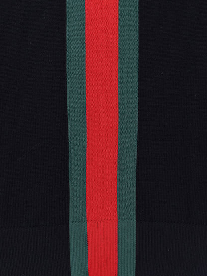 Cotton sweater with Nastro Web inlay thumbnail