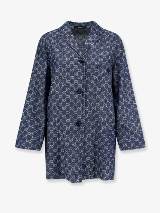 Cotton shirt with all-over GG motif