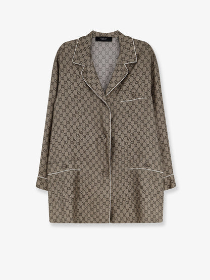 Silk shirt with GG print thumbnail