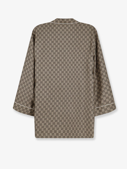Silk shirt with GG print thumbnail