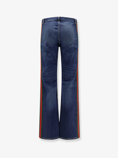 Blue denim jeans with Nastro Web profiles thumbnail