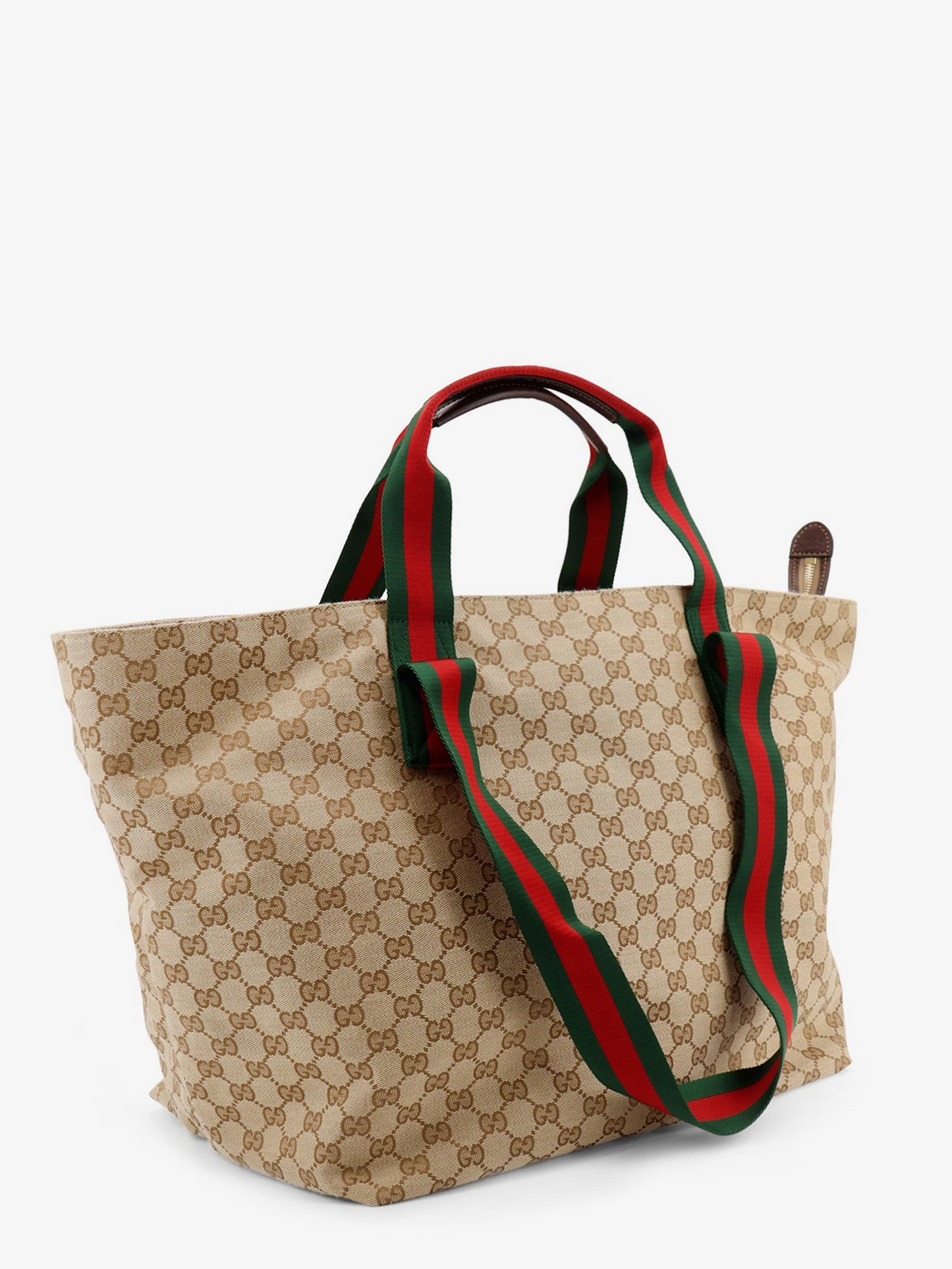 GG fabric shopping bag with Nastro Web handle detail