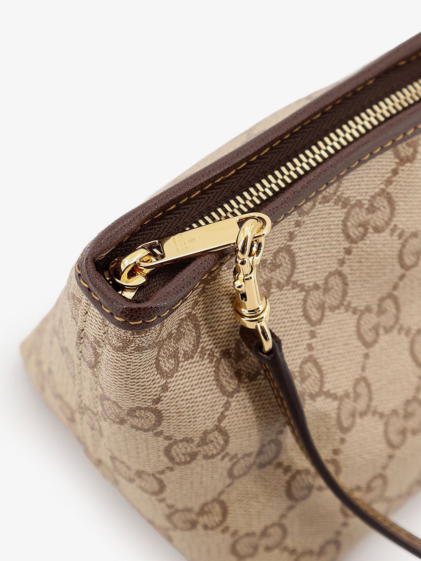 GG fabric clutch with Nastro Web on the front