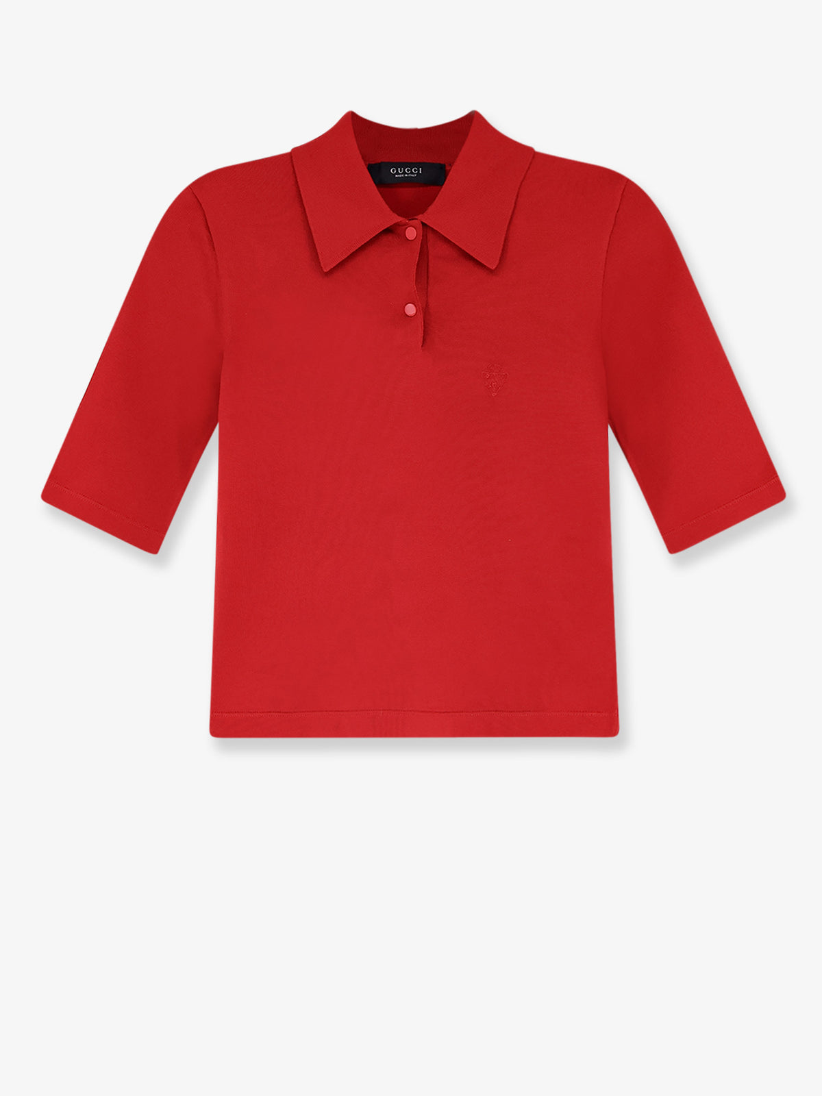 Fine stretch silk knit polo shirt