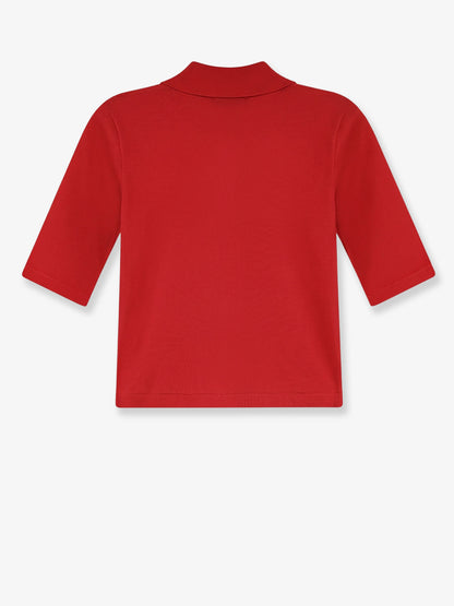 Fine stretch silk knit polo shirt thumbnail