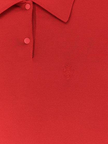 Fine stretch silk knit polo shirt thumbnail