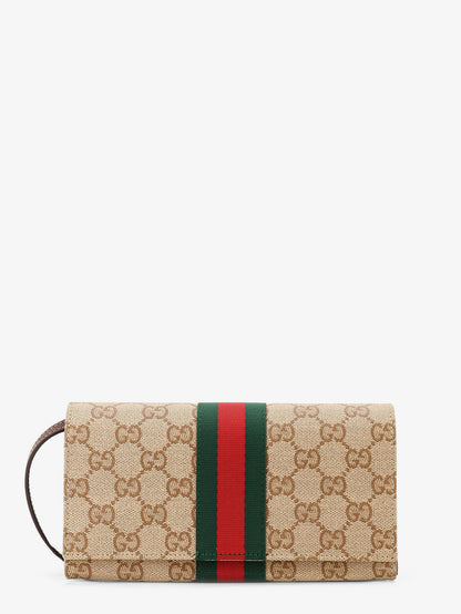 GG fabric shoulder bag with Nastro Web detail thumbnail