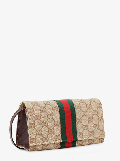 GG fabric shoulder bag with Nastro Web detail thumbnail