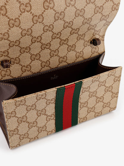 GG fabric shoulder bag with Nastro Web detail thumbnail