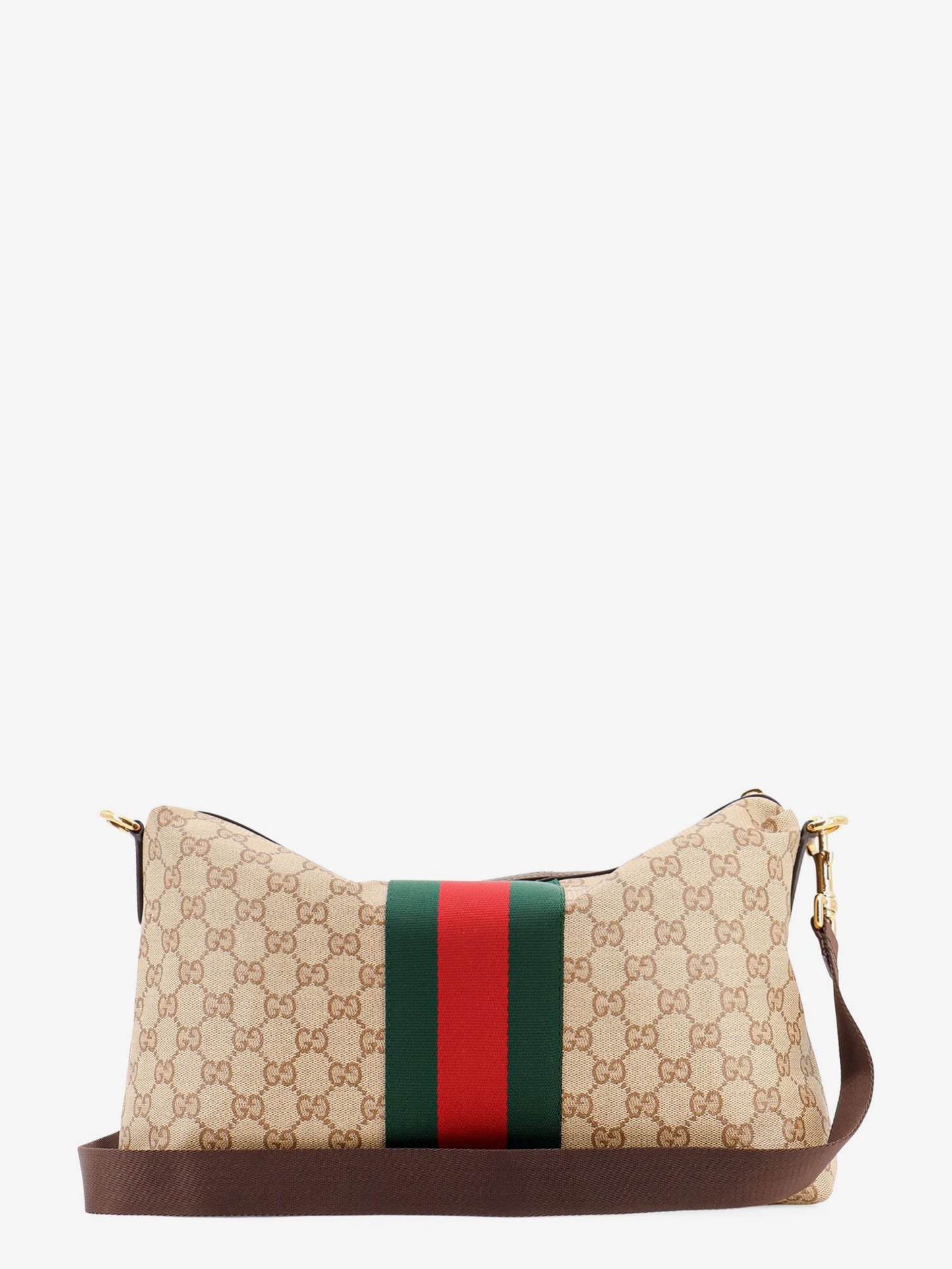 GG canvas crossbody bag with Nastro Web on the front