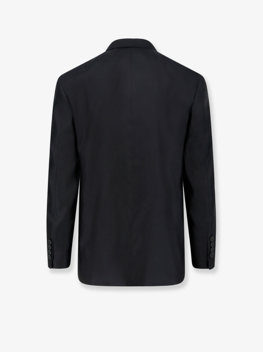 Single-breasted silk blazer