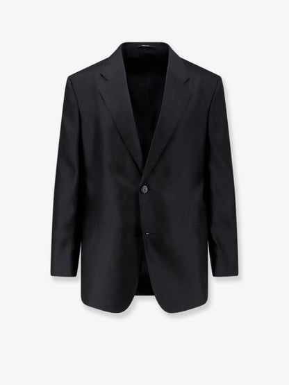 Single-breasted silk blazer thumbnail