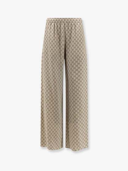 Gucci Primavera silk trousers with GG print thumbnail