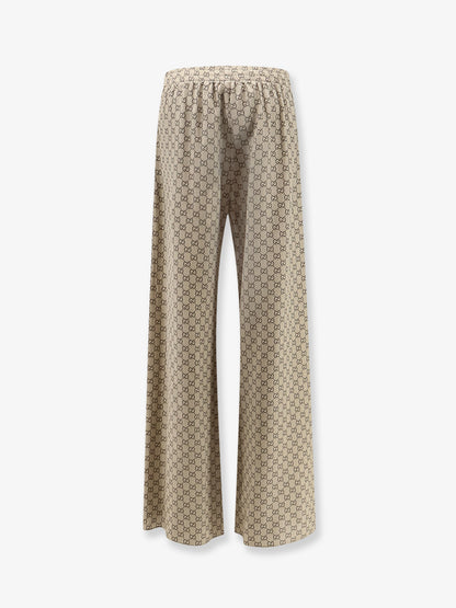 Gucci Primavera silk trousers with GG print thumbnail