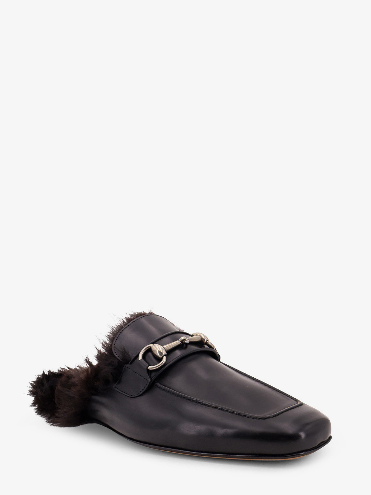 Slipper in pelle con Morsetto