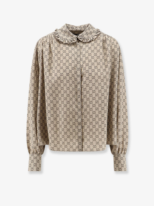 Gucci Primavera silk shirt with GG print