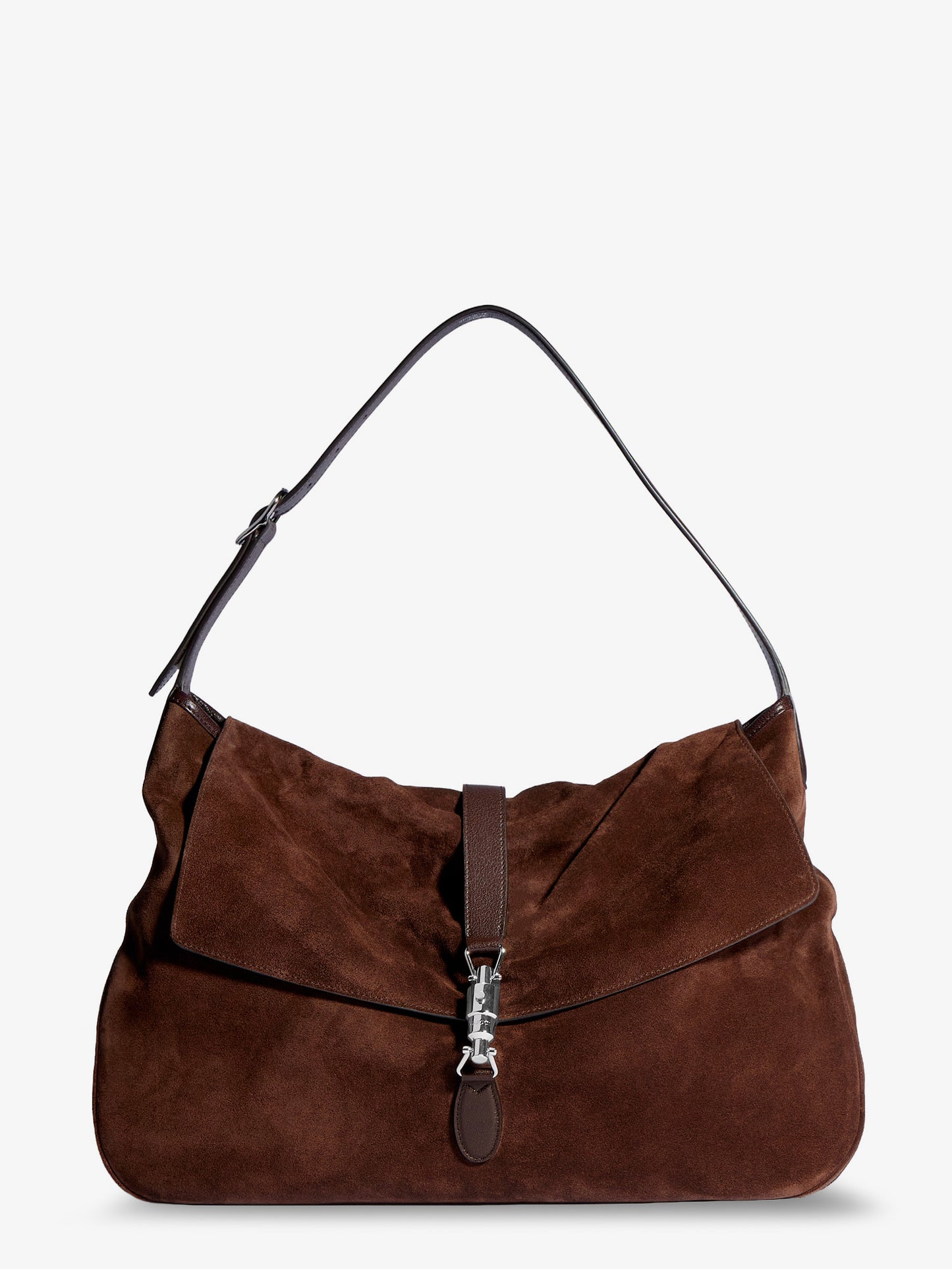 Jackie Flap suede shoulder bag