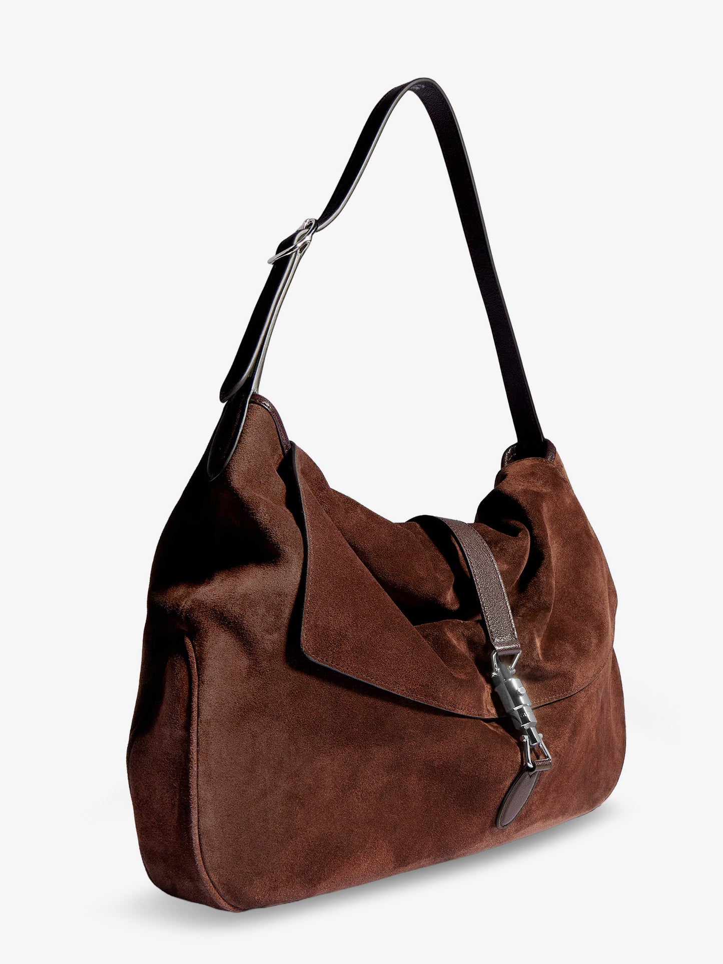 Jackie Flap suede shoulder bag