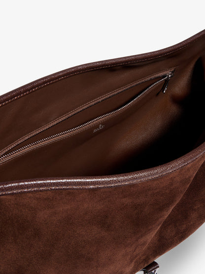 Jackie Flap suede shoulder bag thumbnail