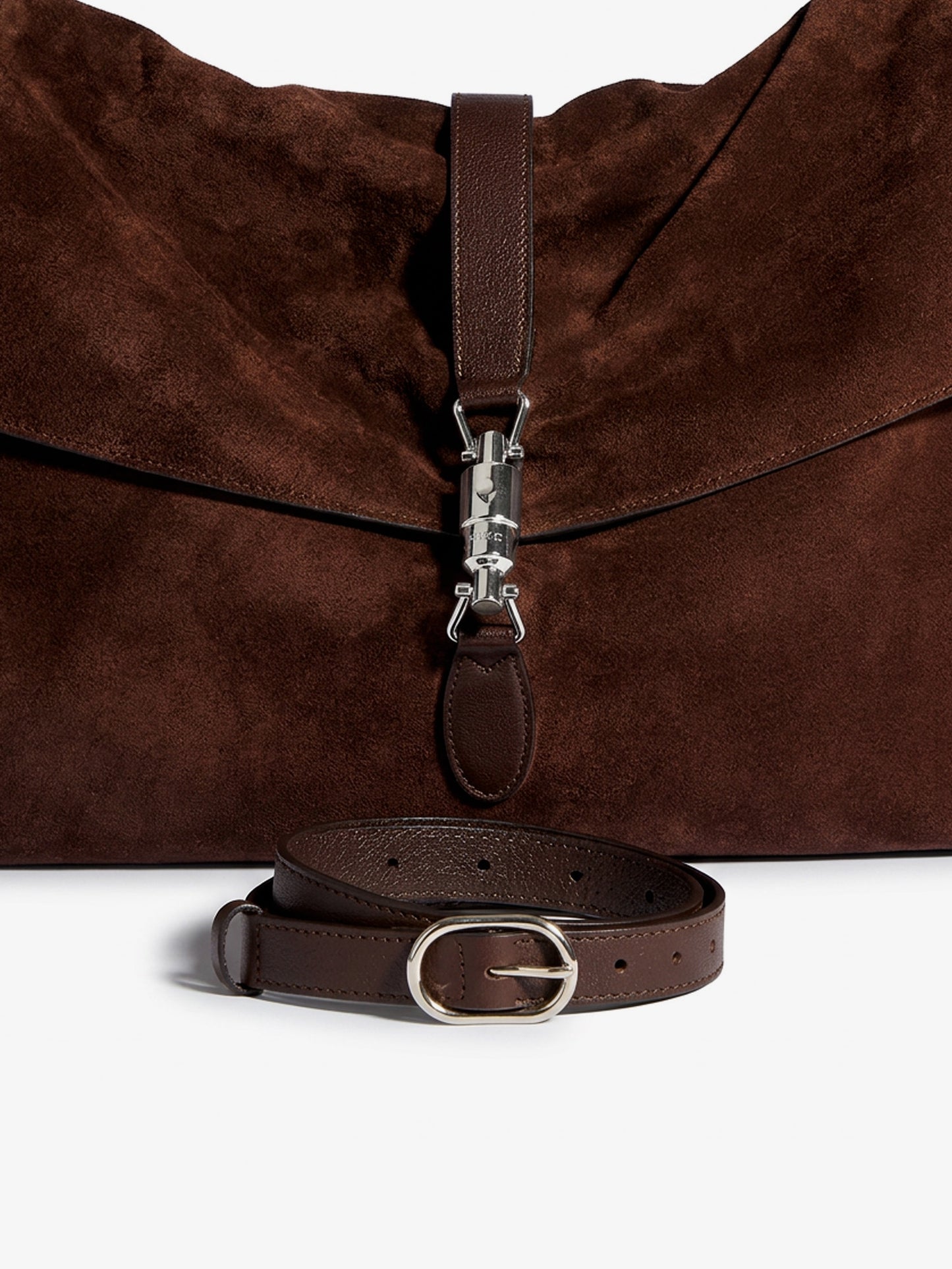 Jackie Flap suede shoulder bag