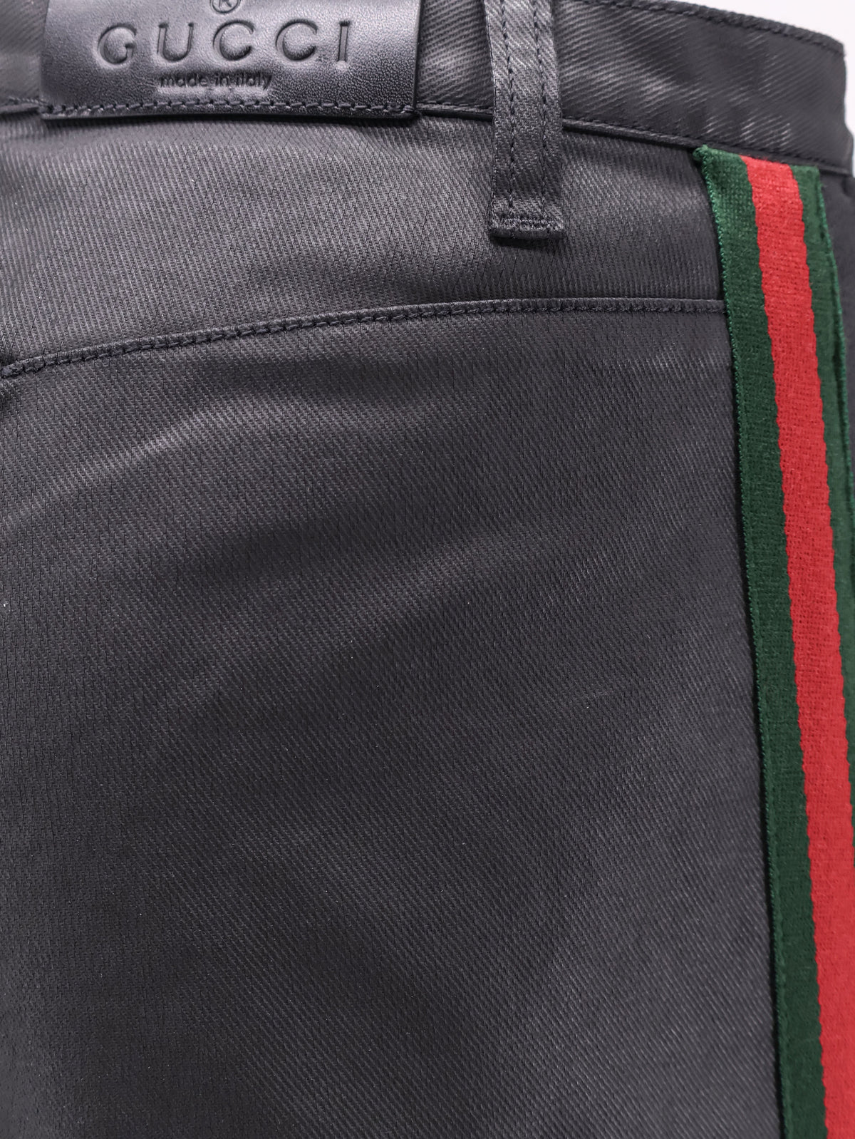 Cotton trousers with Web stripe