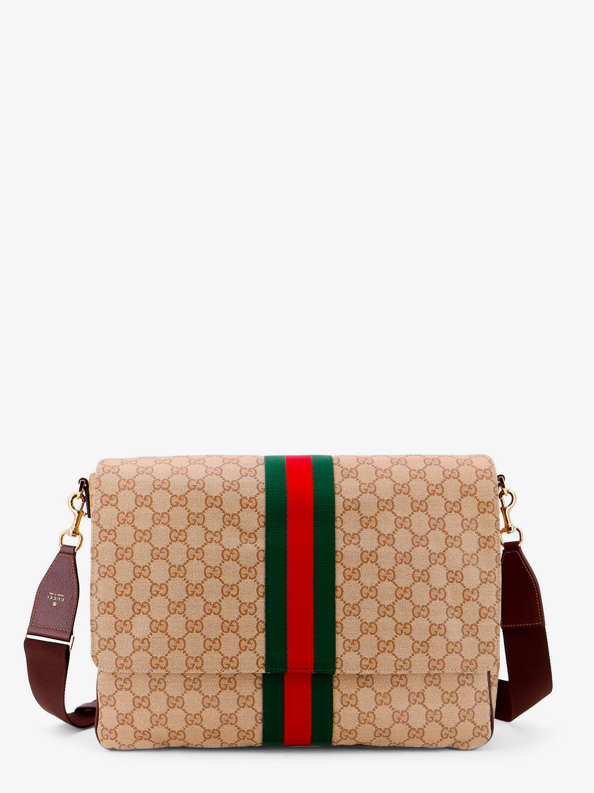 GG canvas crossbody bag with front Web detail