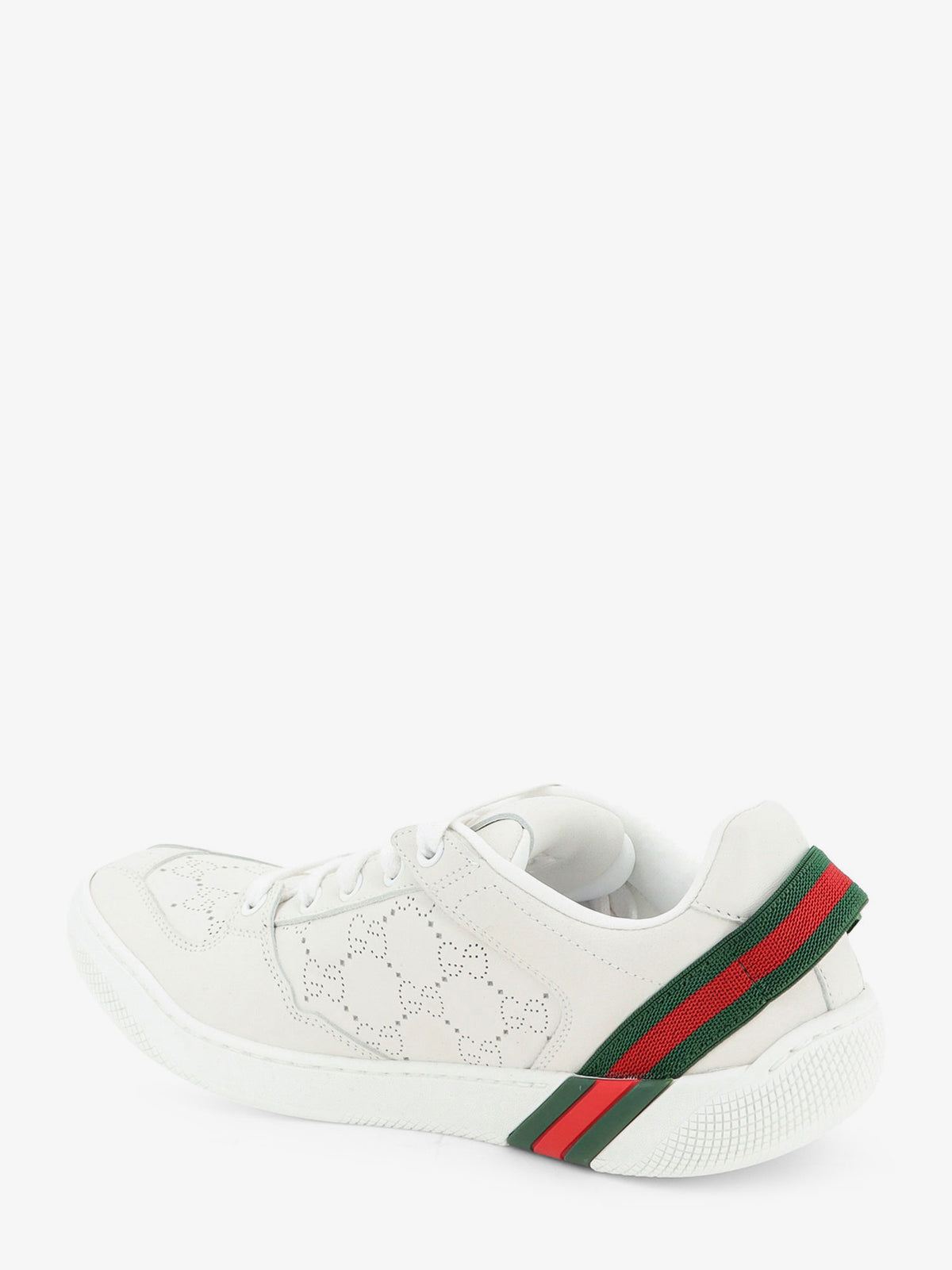 Screener sneaker in perforated GG leather