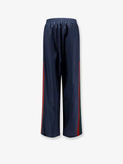 Technical silk poplin trousers with Web ribbon thumbnail