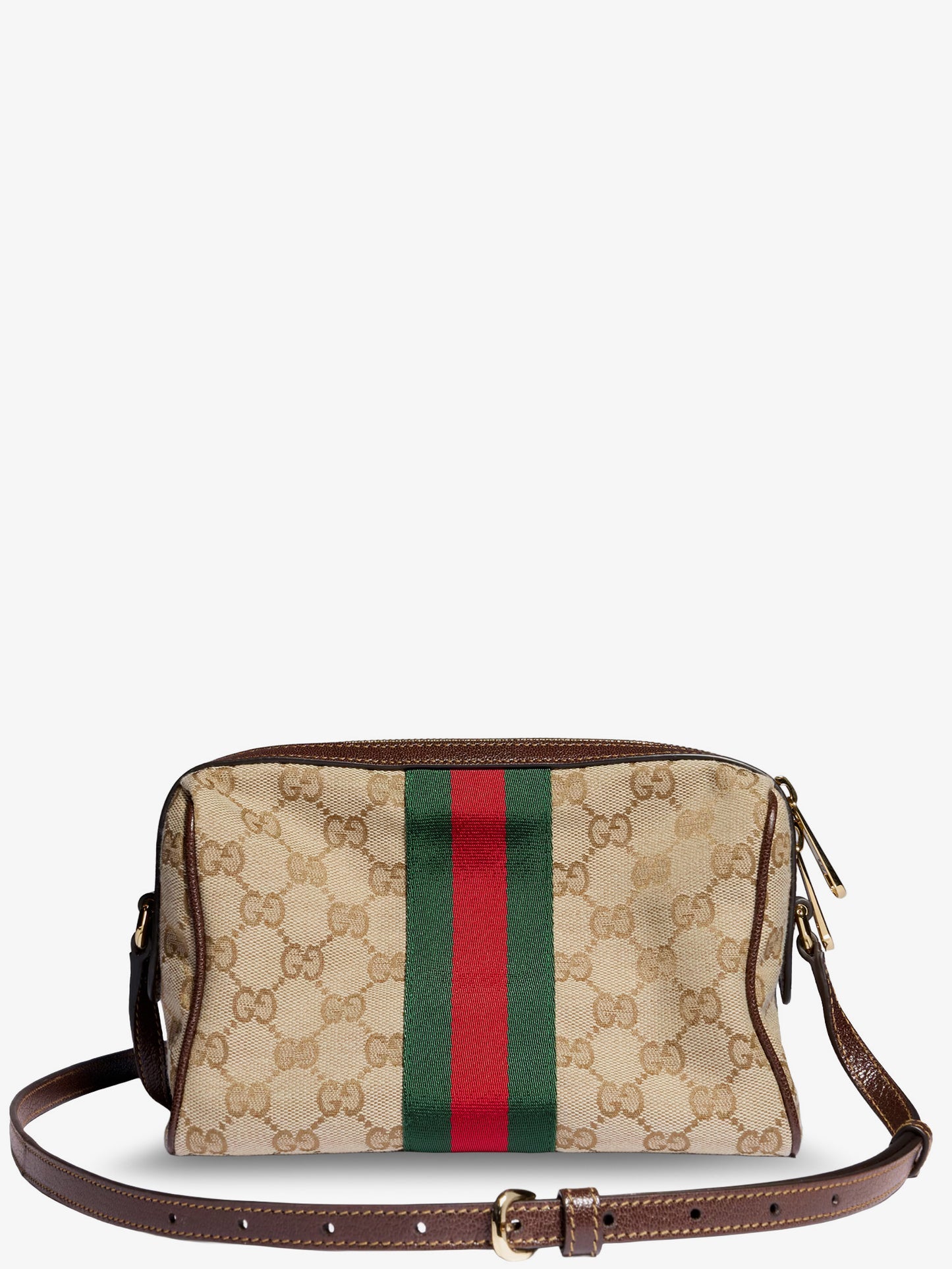 Camera bag GG fabric crossbody bag with metal Horsebit