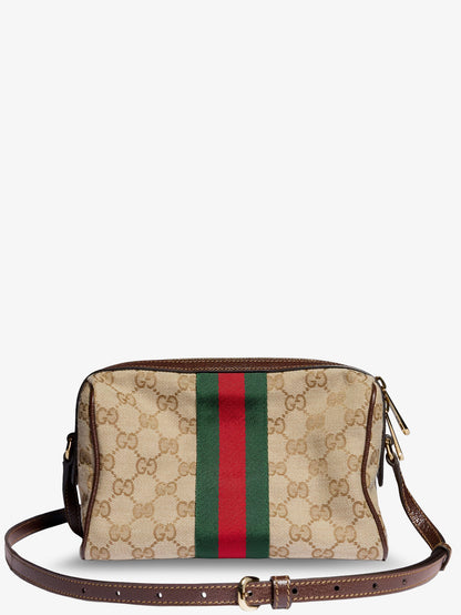 Camera bag GG fabric crossbody bag with metal Horsebit thumbnail