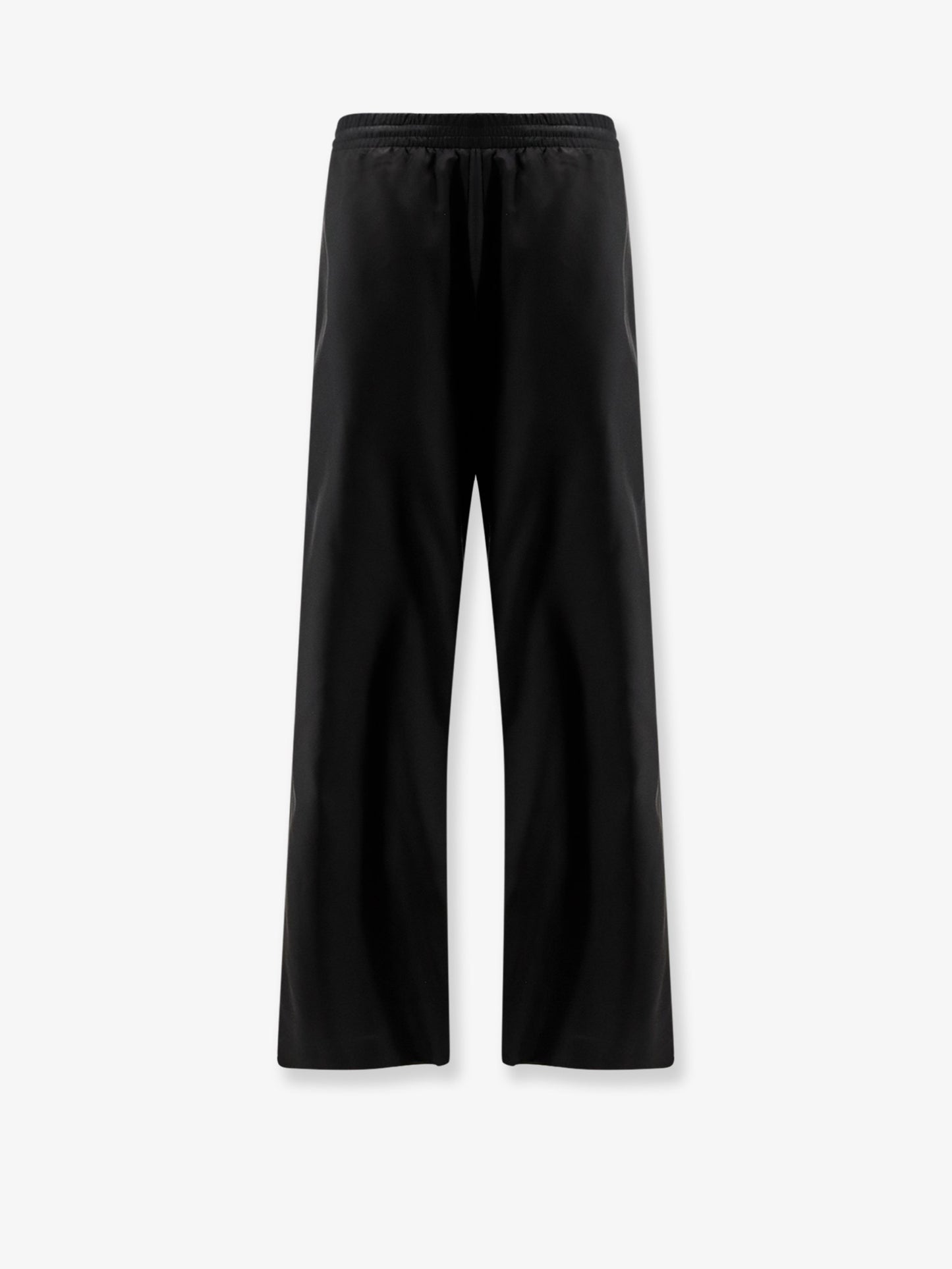 Pantaloni leisure in popeline di seta con nastro Web